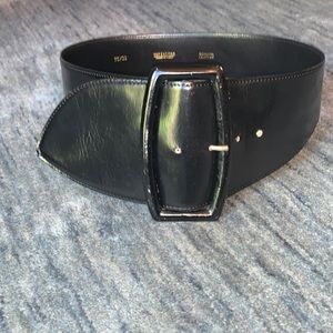 Women’s Black Wide Leather Belt
